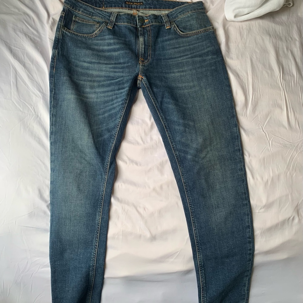 Nudie Jeans Slim Straight Blue Denim